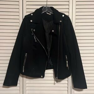 Black Suede Moto Jacket